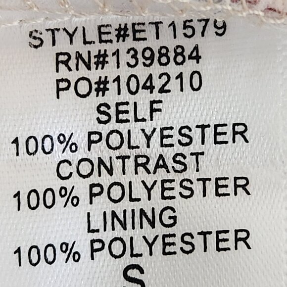 a peach Size S Floral Boho Pink Multi Short Puff Sleeves Crop Top - Picture 7 of 8